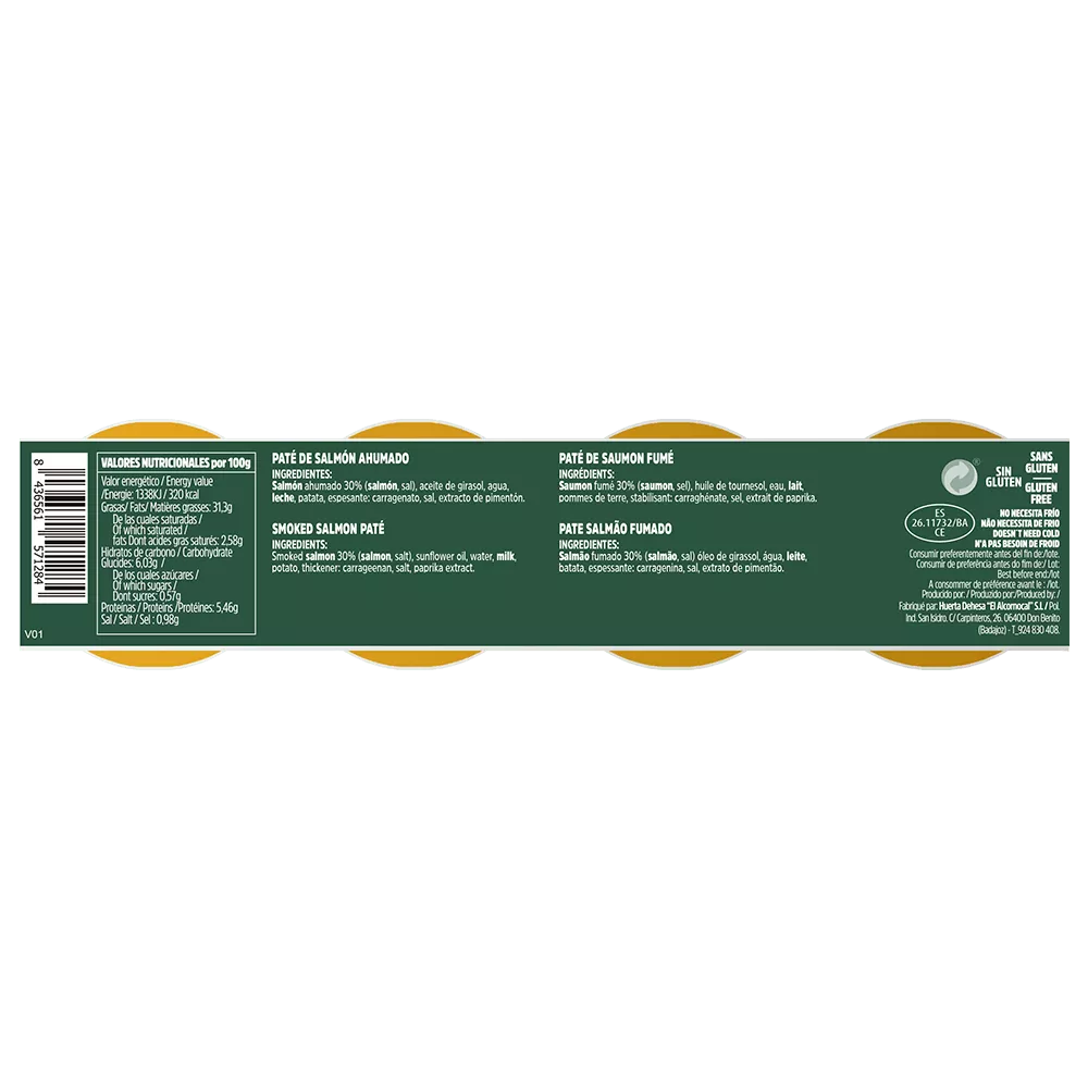 Iberitos Smoked Salmon Pate 4 x 23 g