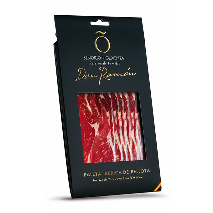 Olivenza Iberian Acorn-Fed Shoulder Presliced Gourmet, 100% Iberian PATA NEGRA 100 g