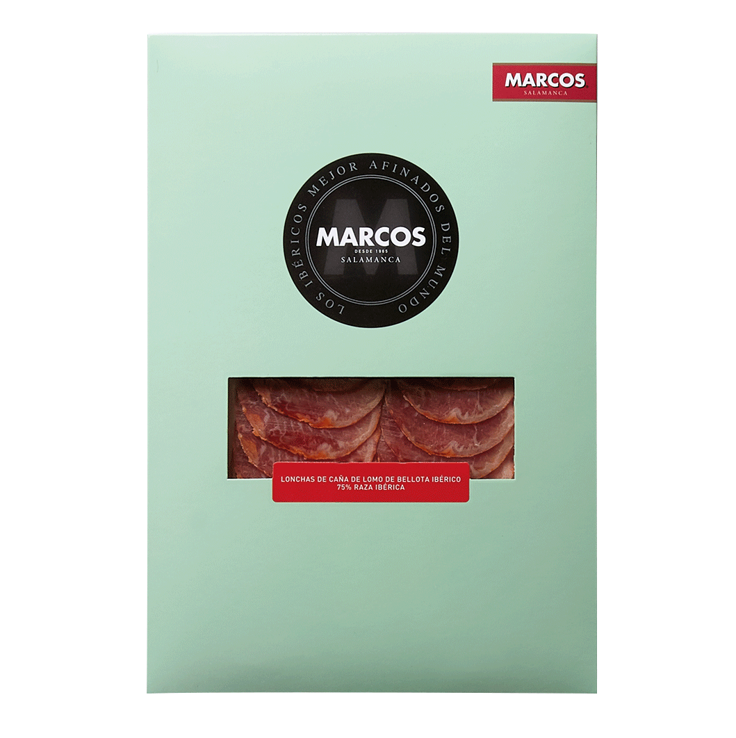 Marcos Iberian Acorn-Fed Pork Tenderloin Presliced Gourmet, 75% Iberian 75 g