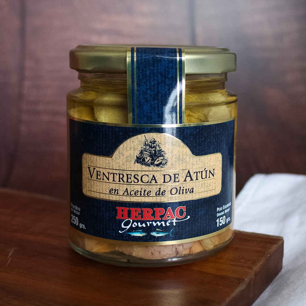 Herpac Tuna Belly In Olive Oil 250 G The Spanish Store