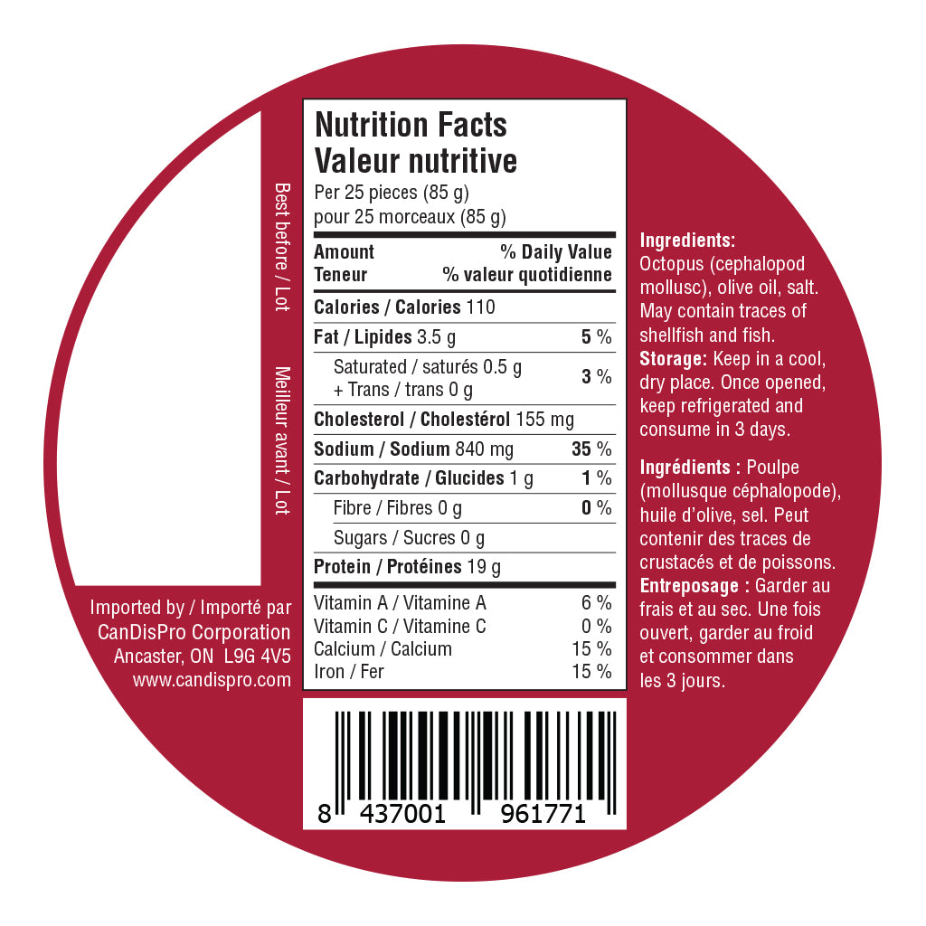 Los Peperetes Octopus in Olive Oil | Spanish Seafood Conservas available for delivery in Canada | Shop Online The Spanish Store