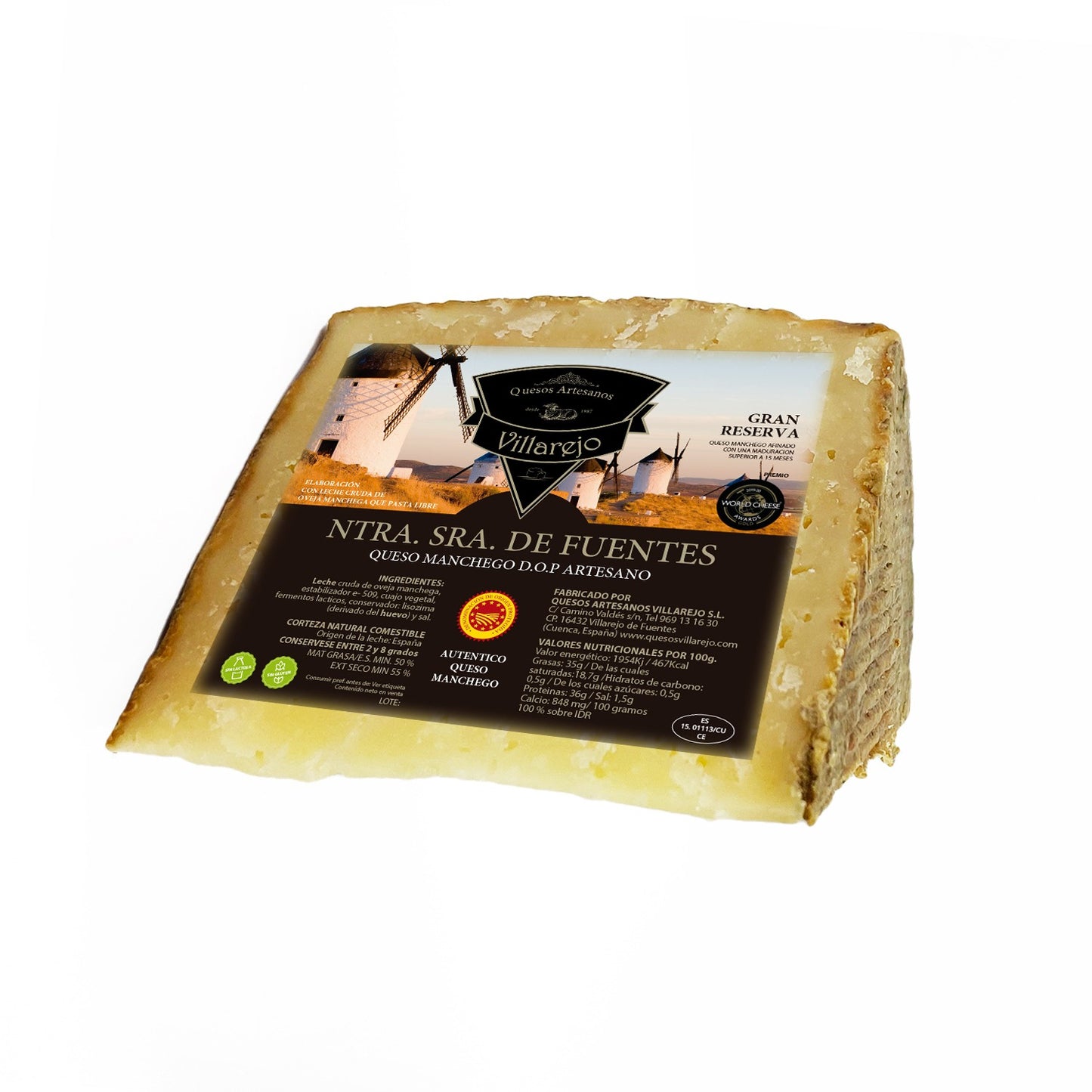 Artisan DOP Manchego Cheese Gran Reserva "Ntra. Sra. de Fuentes"