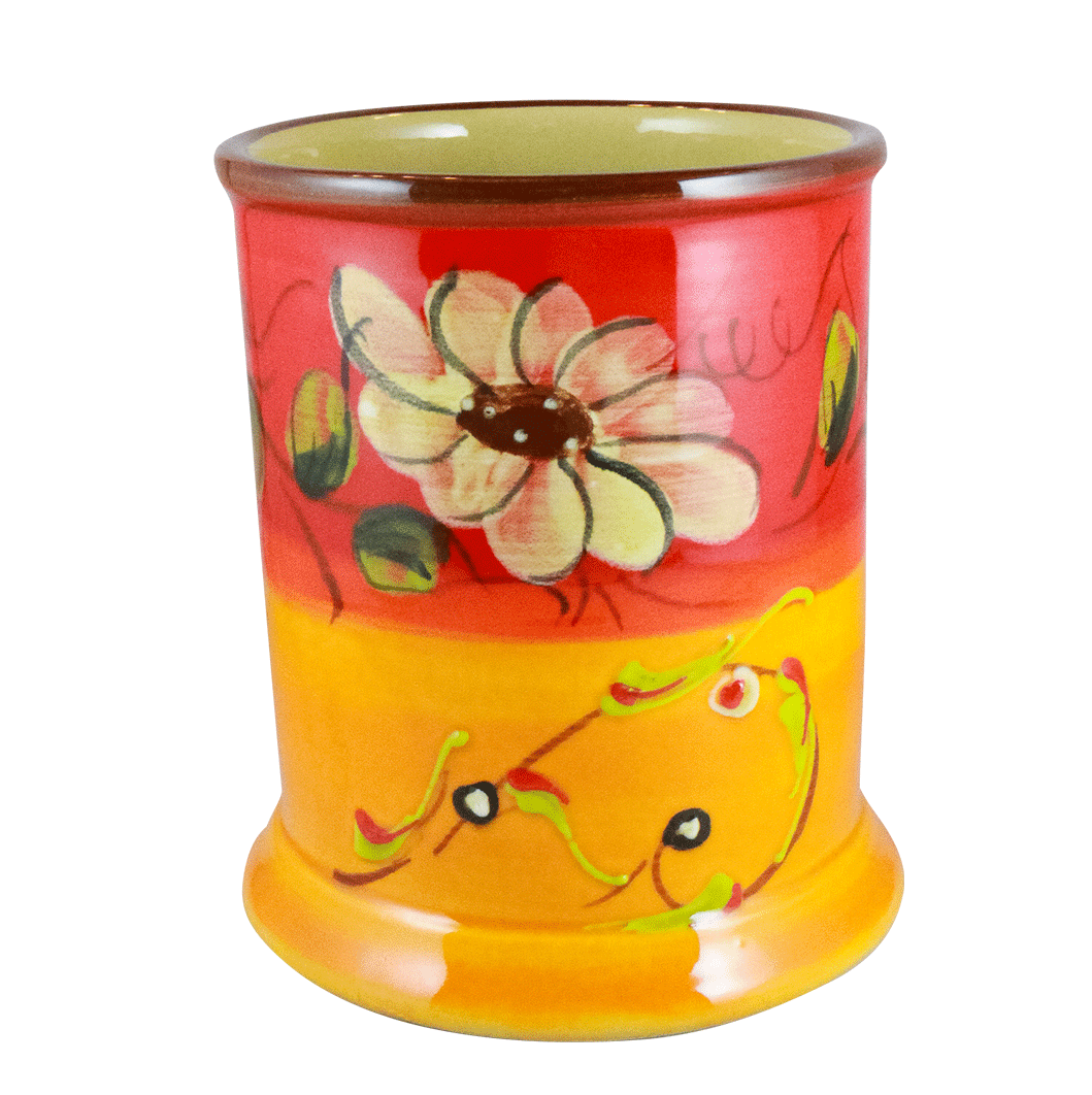 Antonio Ortiz Handmade Spanish Ceramics | Cutlery Holder | Shop Online spanishstore Tropical Pattern