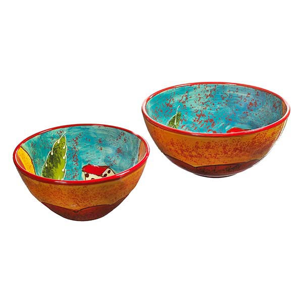 Antonio Ortiz Gazpacho Bowl Kit, handmade and handpainted ceramics imported from Spain, The Spanish Store, Shop Spanish products online, Toronto Ontario Hamilton Ontario