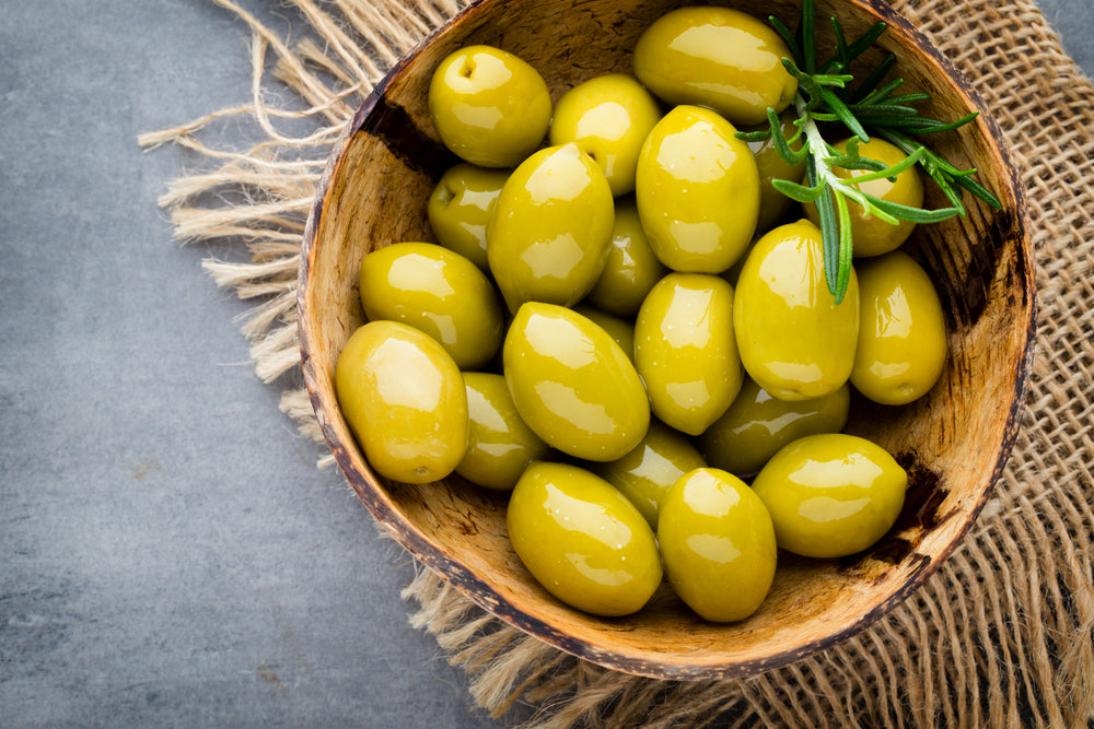 Coquet Gourmet Green Olives Anchovy Flavour 240 g glass jar