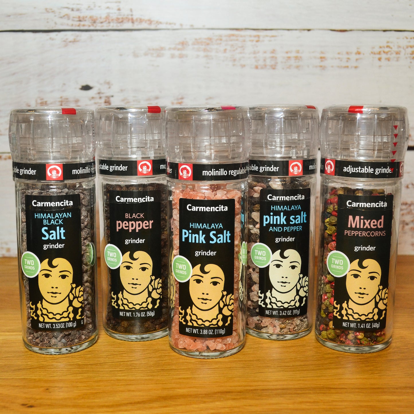 Mini Grinders Set of 5 essential spices