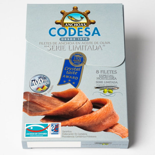 Codesa Cantabrian Anchovy fillets in olive oil 115 g tin (8 fillets) - SERIE LIMITADA