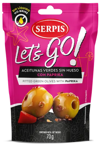 Serpis Lets Go Olive with Paprika Pitted 70 g