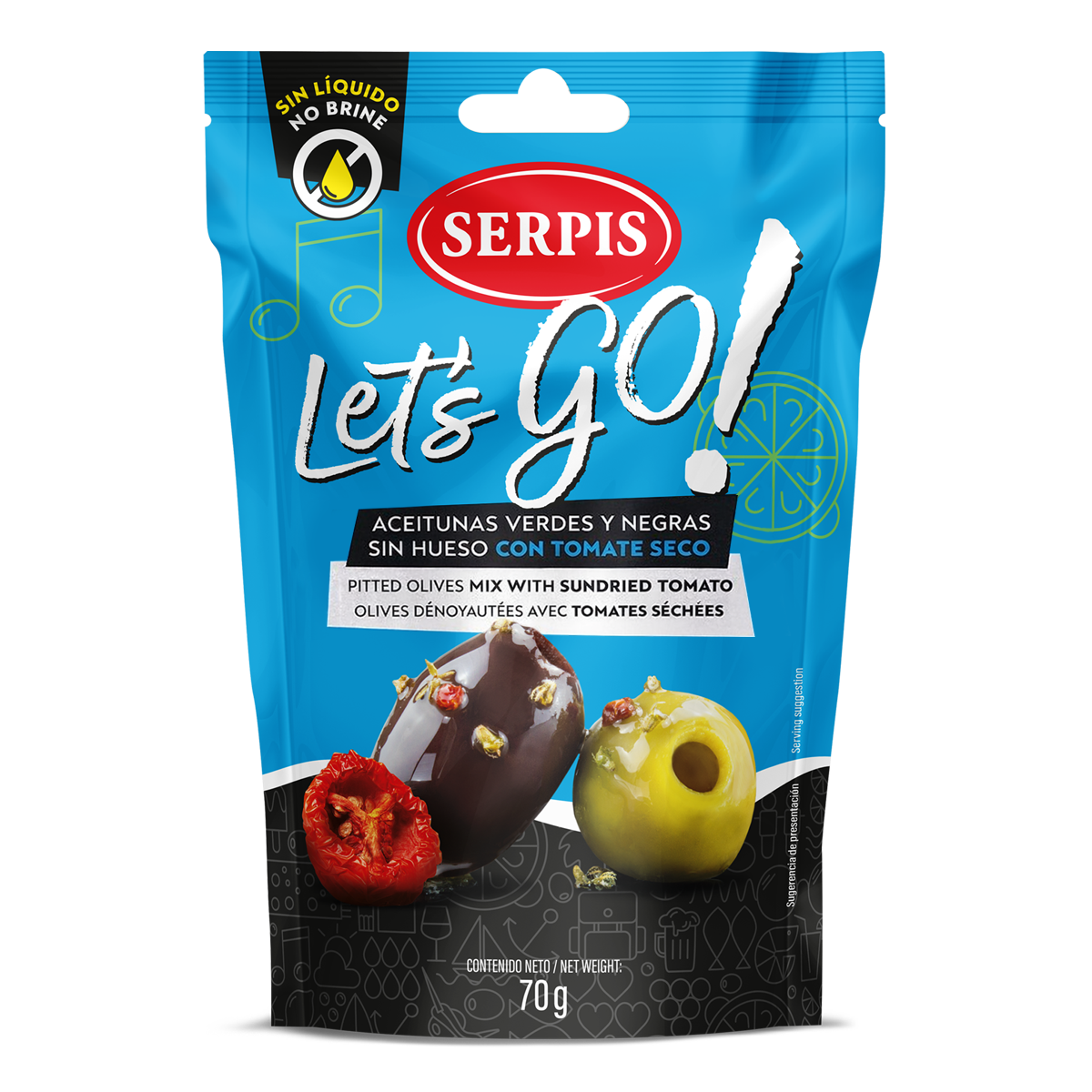 Serpis Lets Go Olive with Sundried tomato pitted 70 g