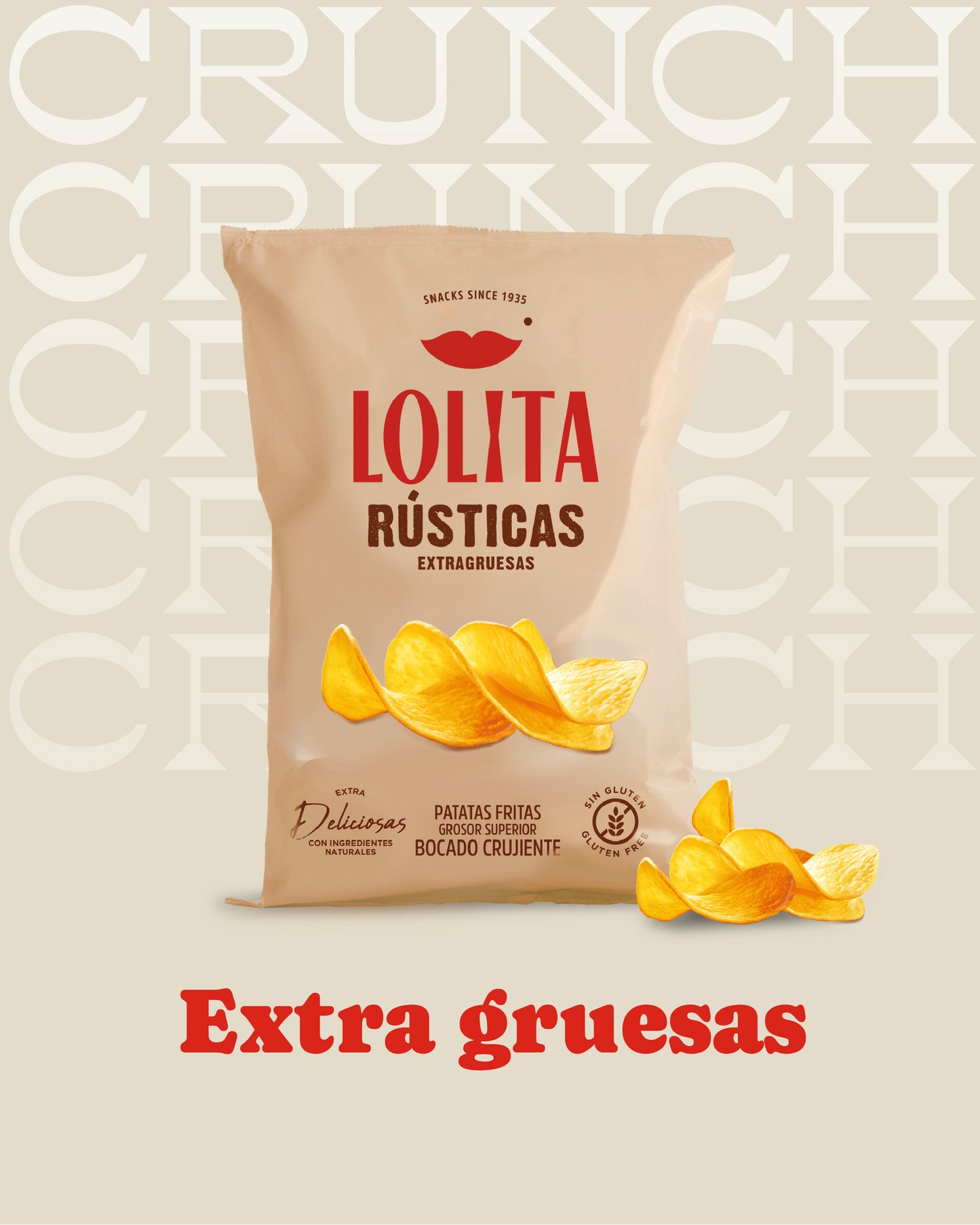 Lolita Rustic Chips 165 g bag