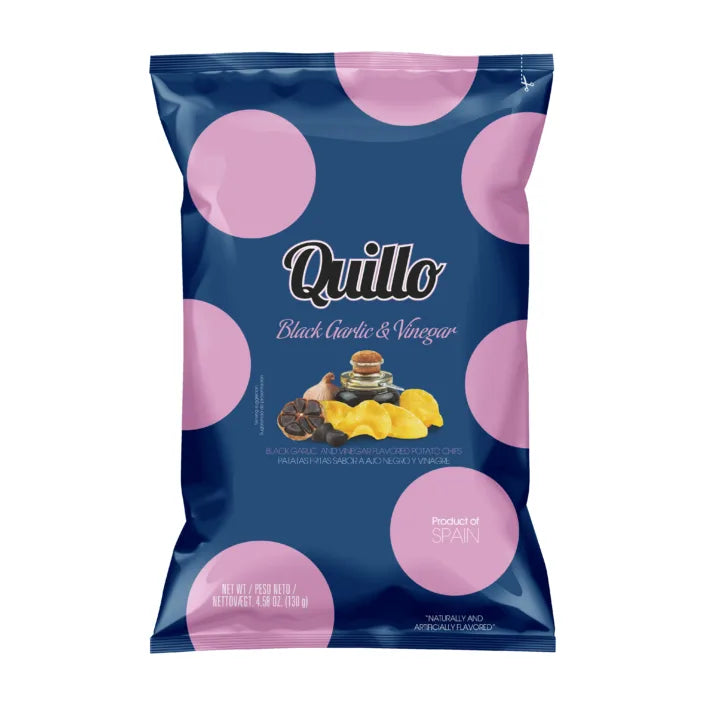 Quillo Black Garlic & Vinegar chips 130 g