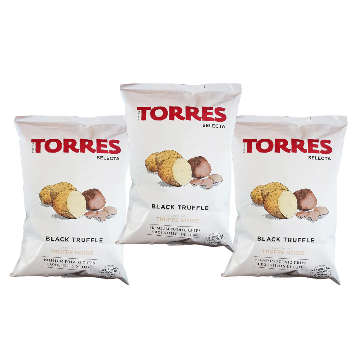 Torres Selecta Black Truffle Premium Potato Chips 125 g x 3 pack
