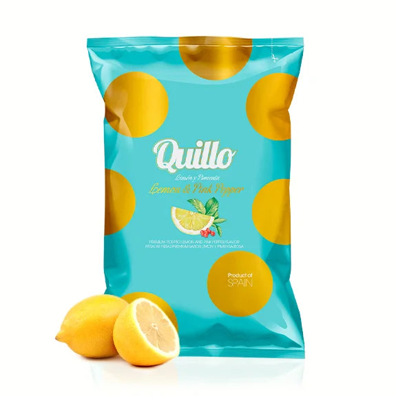 Quillo Lemon & Pink Pepper chips 130 g