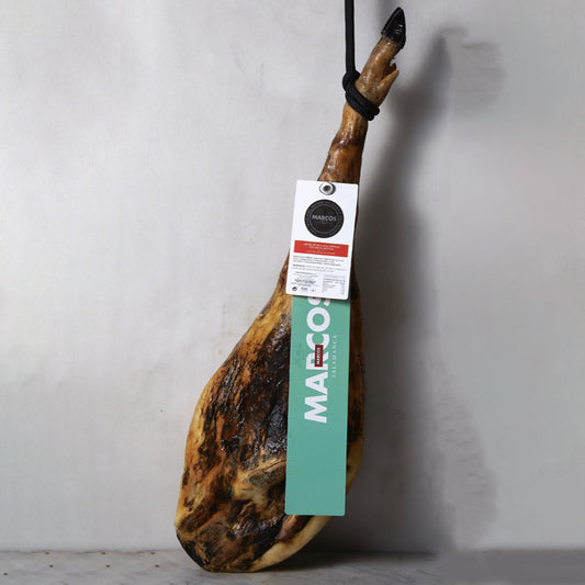 Marcos Bone-In Acorn-Fed (Bellota) 75% Iberian Ham | Spanish Meat Online through The Spanish Store