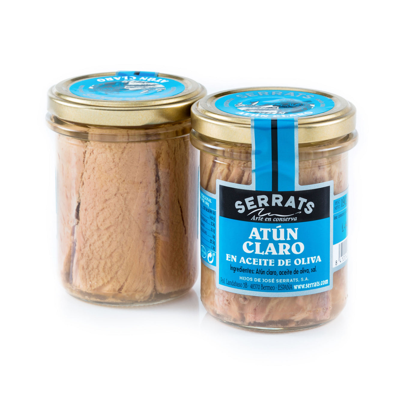 Serrats Yellow fin (White) Tuna in Olive Oil 212 g glass jar The Spanish Store