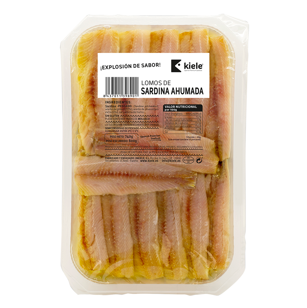 Kiele Smoked Sardine sealed tray 800 g | Buy Spanish Seafood Online in Canada