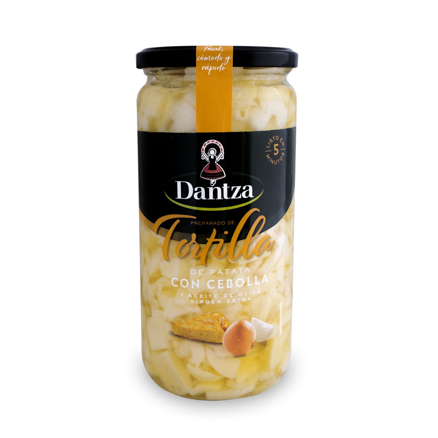 Dantza Spanish Omelette Mix (Tortilla) with Olive Oil and Onions 660 g glass jar