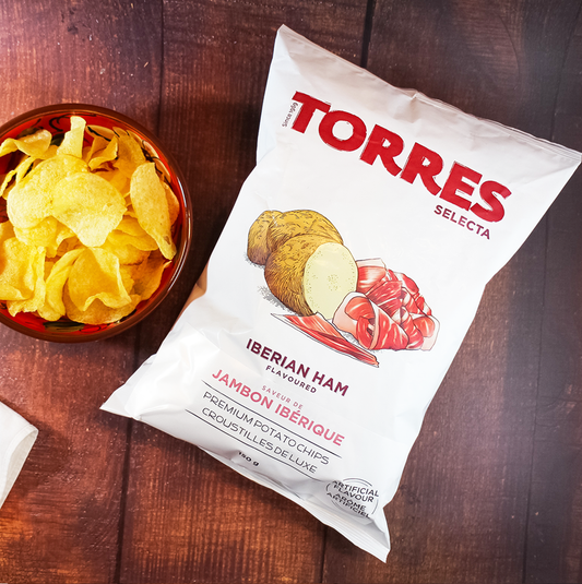 Torres Selecta Iberian Ham Flavoured Premium Potato Chips | Spanish Imports Gourmet Grocery Food Shop Online The Spanish Store