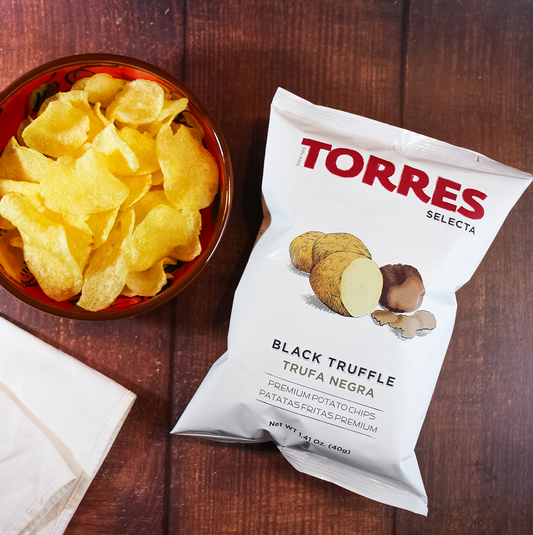 Torres Selecta Black Truffle Premium Potato Chips from Spain | Spanish Imports Gourmet Grocery Food Shop Online The Spanish Store | Torres Chips in Toronto Ontario