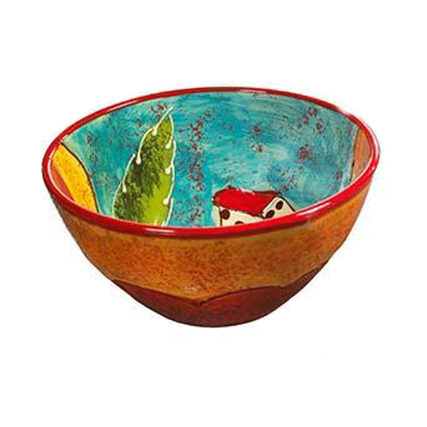 Ceramic Antonio Ortiz Gazpacho Bowl 21 cm