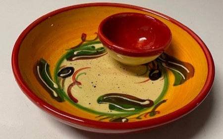 Ceramic Antonio Ortiz Two-in-one Olive Dish