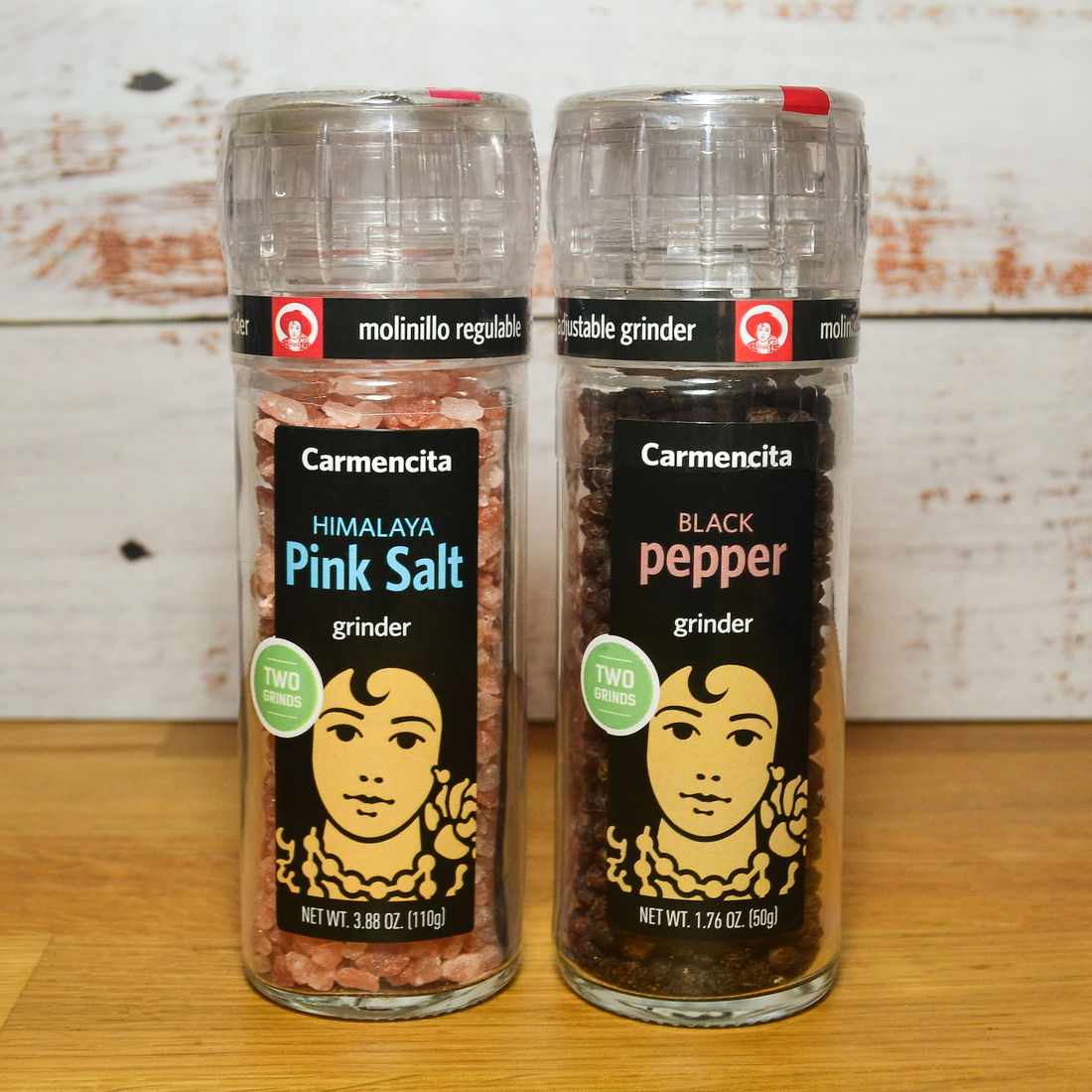 Himalayan Salt & Pepper Mini Grinders Set The Spanish Store
