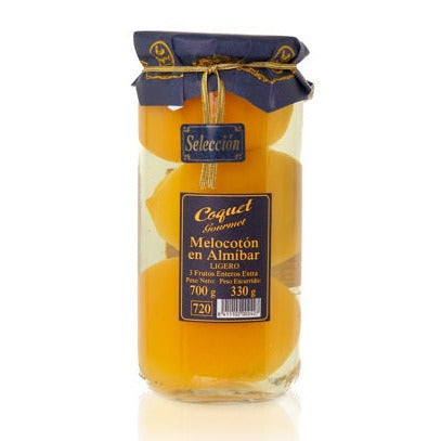 Coquet Gourmet Whole Peach in Syrup 700 g glass jar