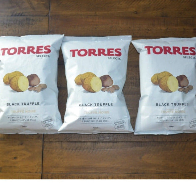 Torres Selecta Black Truffle Premium Potato Chips 125 g x 3 pack